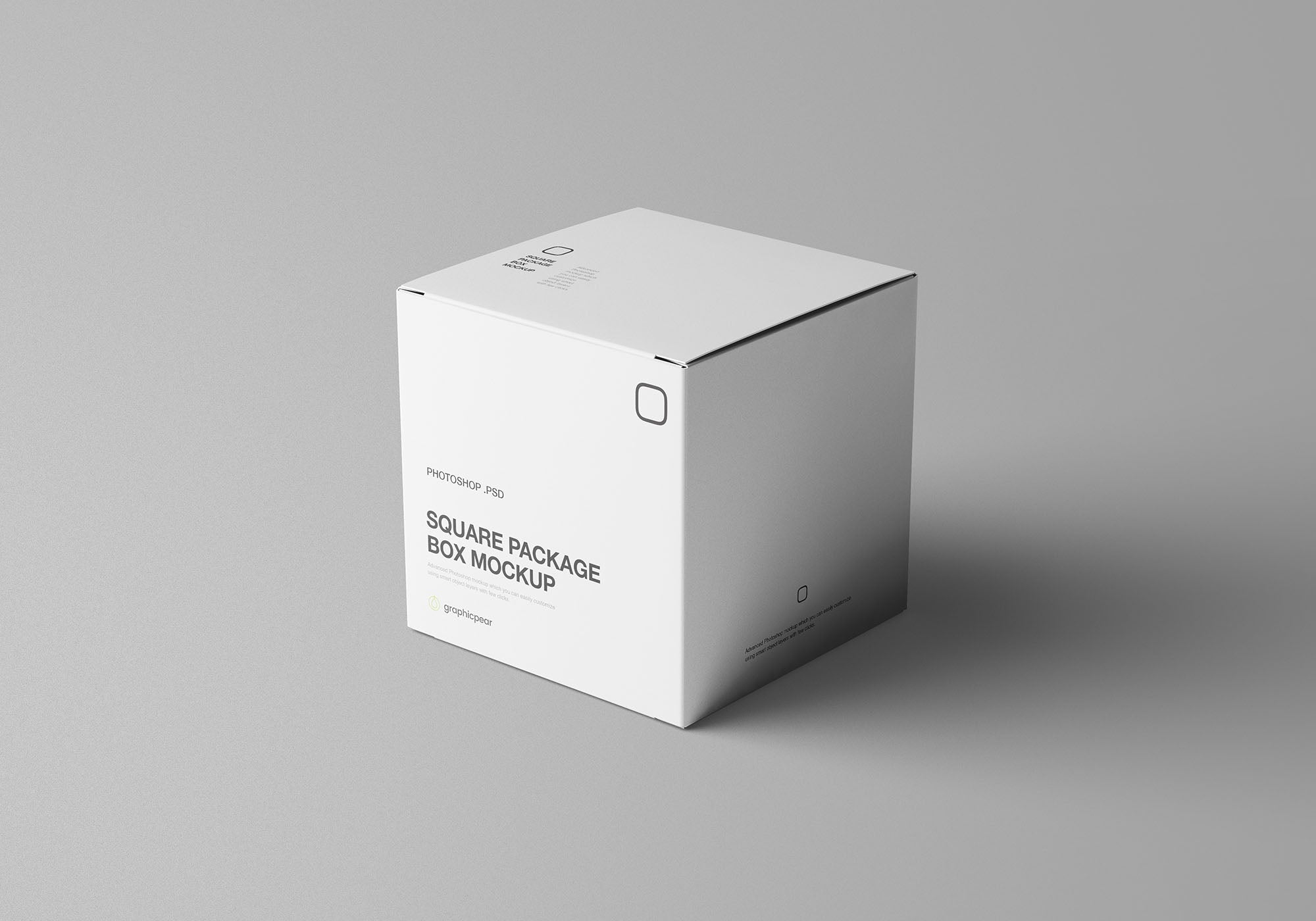 Square Package Box Mockup