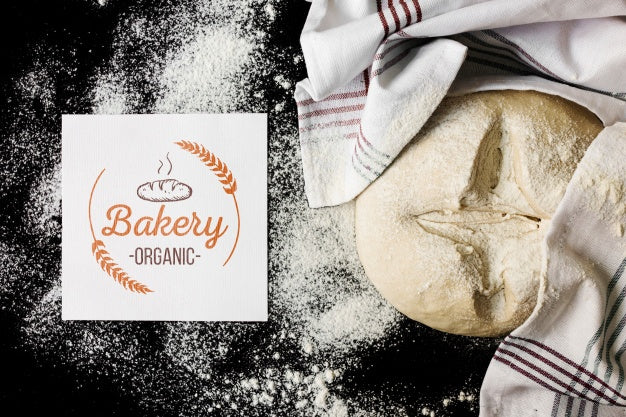 Square Paper Mockup With Bakery Concept Psd