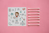 Square Paper Mockup With Cotton Buds Psd