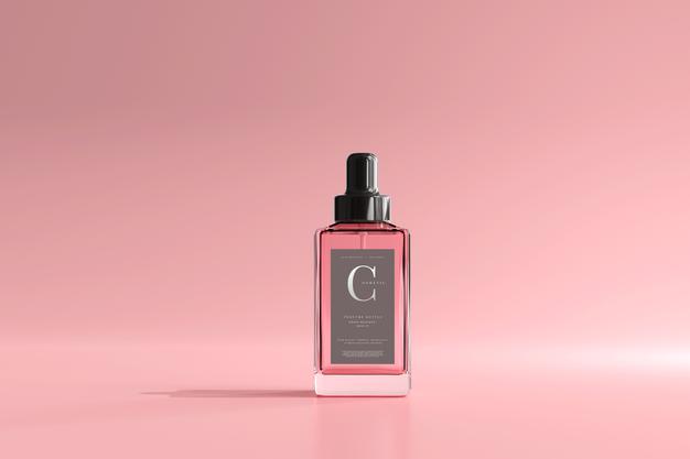 Square Perfume Bottle Mockup Psd