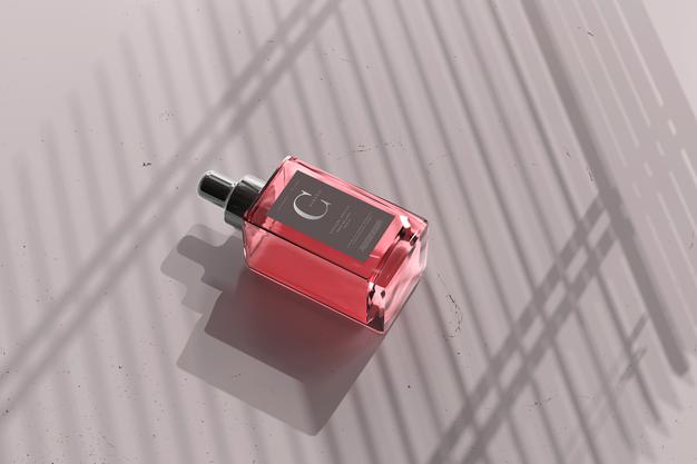 Square Perfume Bottle Mockup Psd