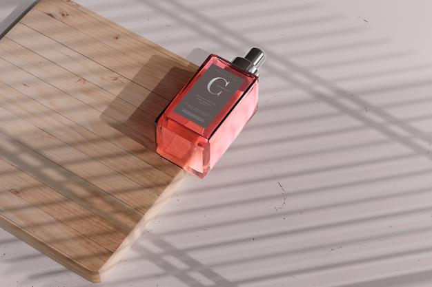 Square Perfume Bottle Mockup Psd