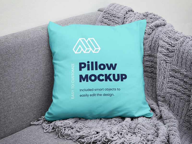 White small pillow mockup stock photo. Image of pillow - 111308296