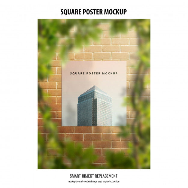 Square Poster Mockup Psd