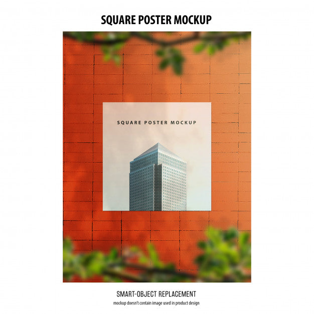 Square Poster Mockup Psd
