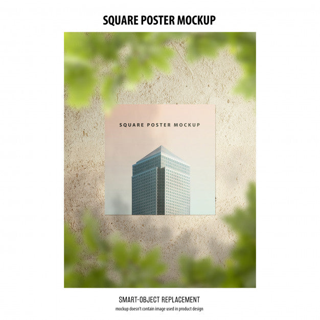 Square Poster Mockup Psd