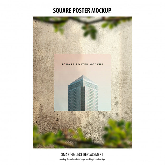 Square Poster Mockup Psd