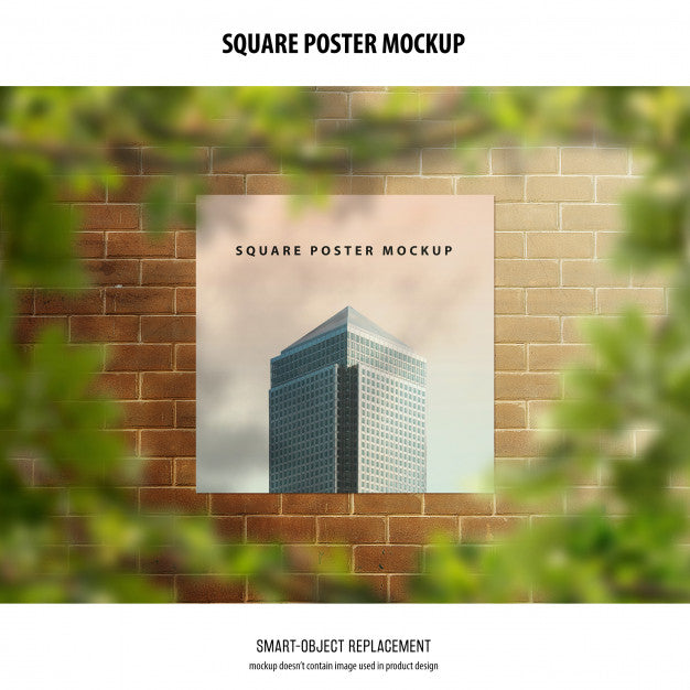 Square Poster Mockup Psd