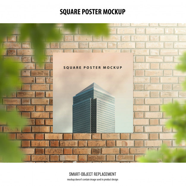 Square Poster Mockup Psd