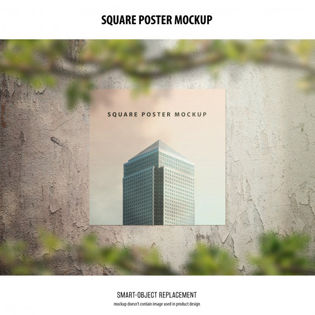 Square Poster Mockup Psd