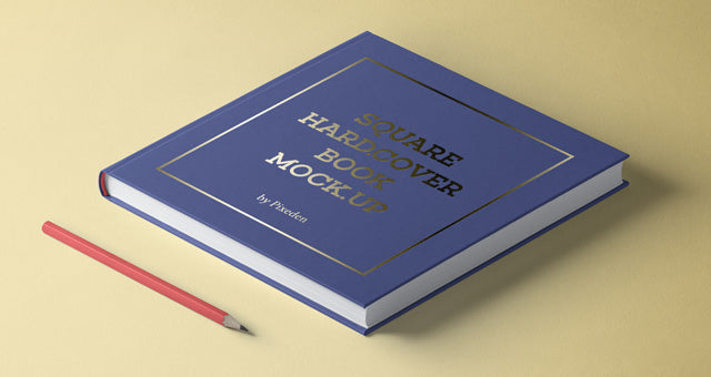 Square Psd Hardcover Book Mockup