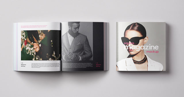 Square Psd Magazine Mockup