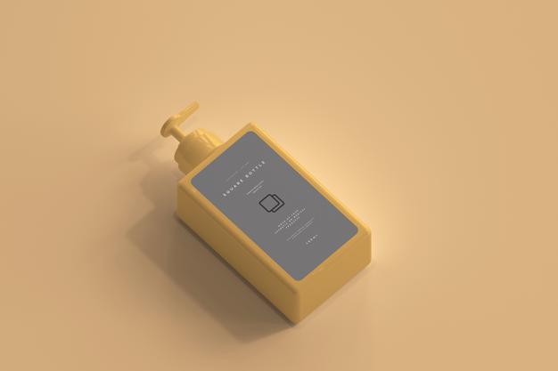 Square Pump Bottle Mockup Psd