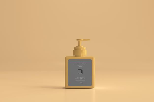 Square Pump Bottle Mockup Psd