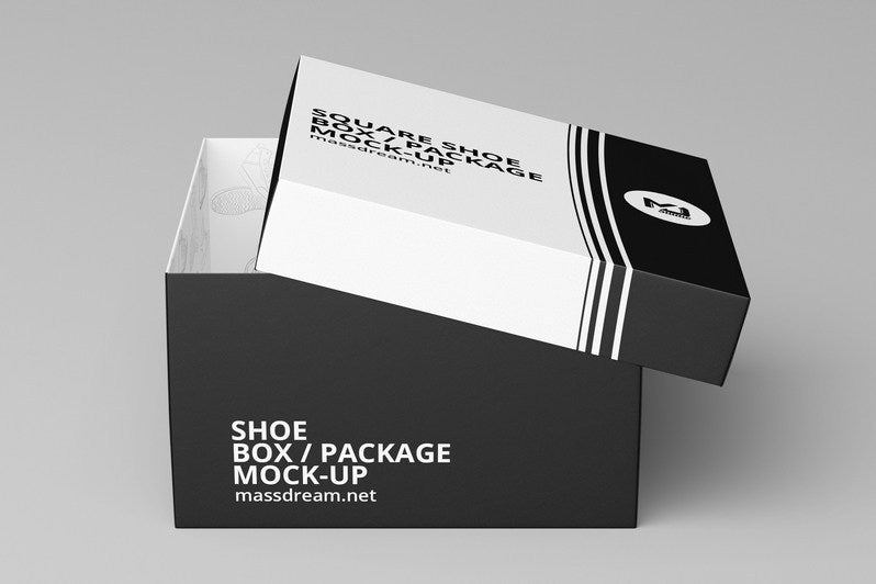 Square Shoe Box Mock-Up