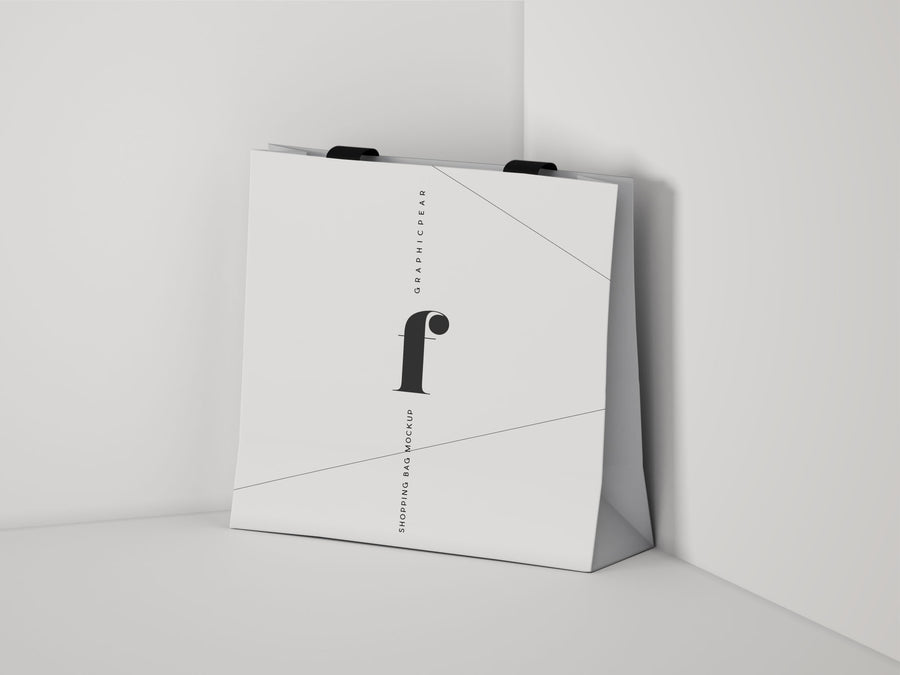 Square Shopping Bag Mockup Psd