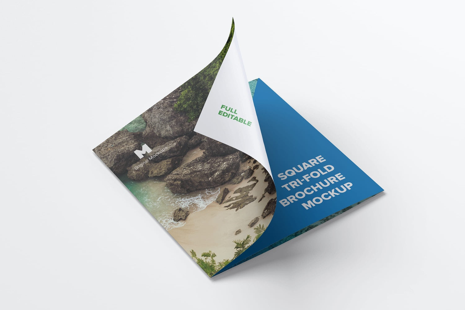 Square Tri-Fold Brochure Mockup 02