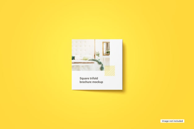 Square Trifold Brochure Mockup Psd