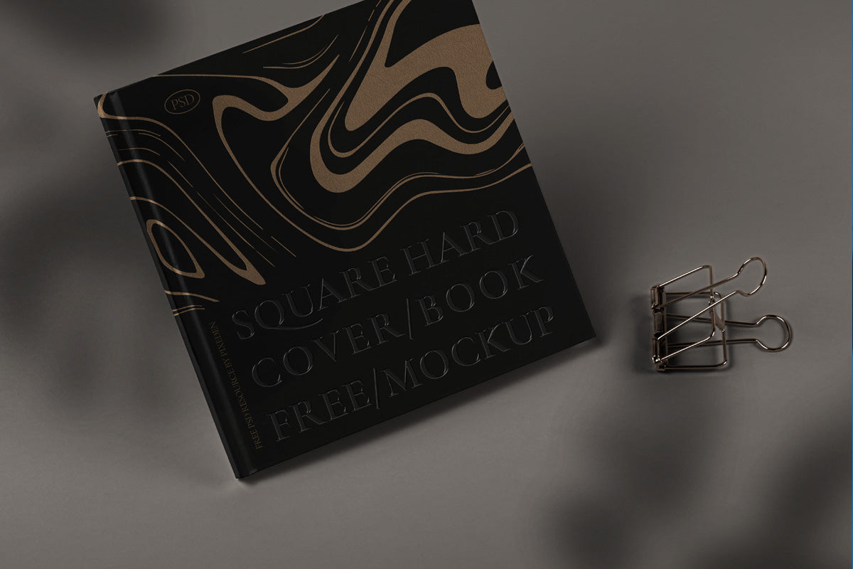 Square Uv Psd Hardcover Book Mockup
