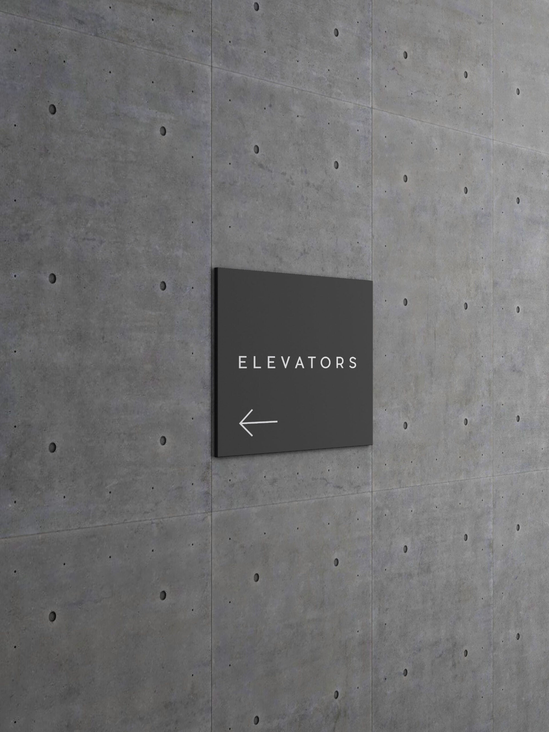 Square Wall Sign Mockup