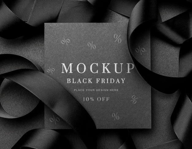 Squared Card Black Friday Sales Mock-Up Psd