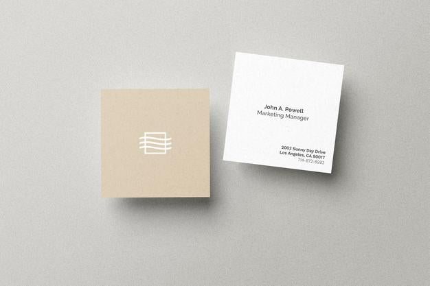 Squared Card Mockup Psd