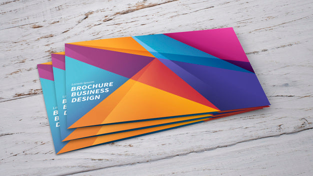 Stacked Brochures Mockup Psd