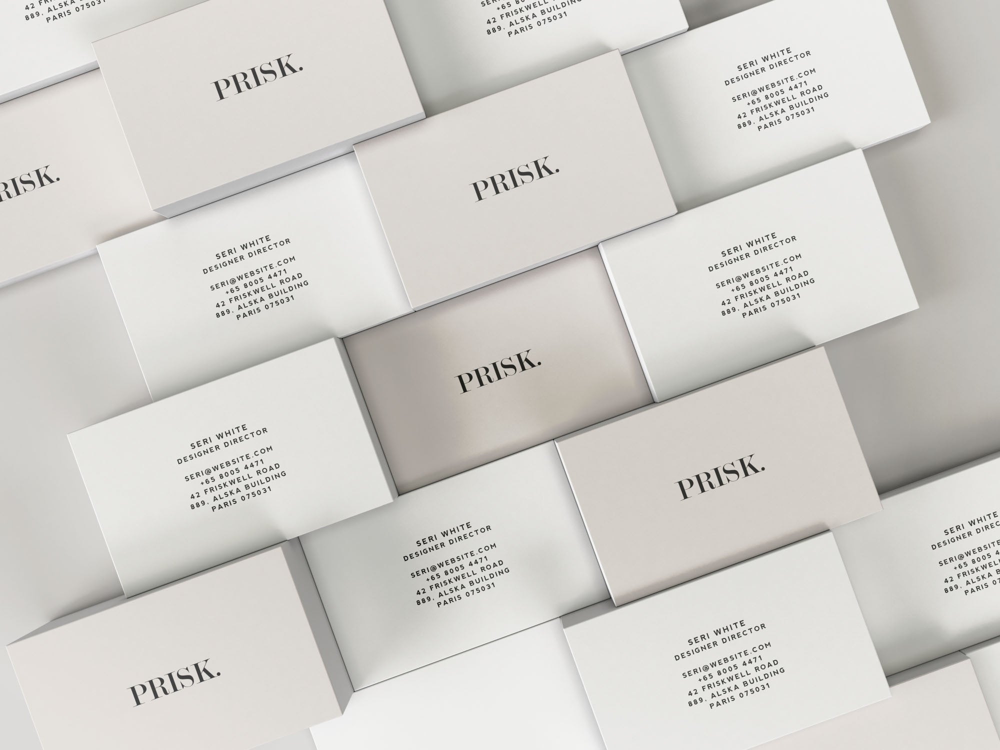 Stacked Business Card Mockup