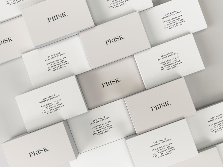 Stacked Business Card Mockup