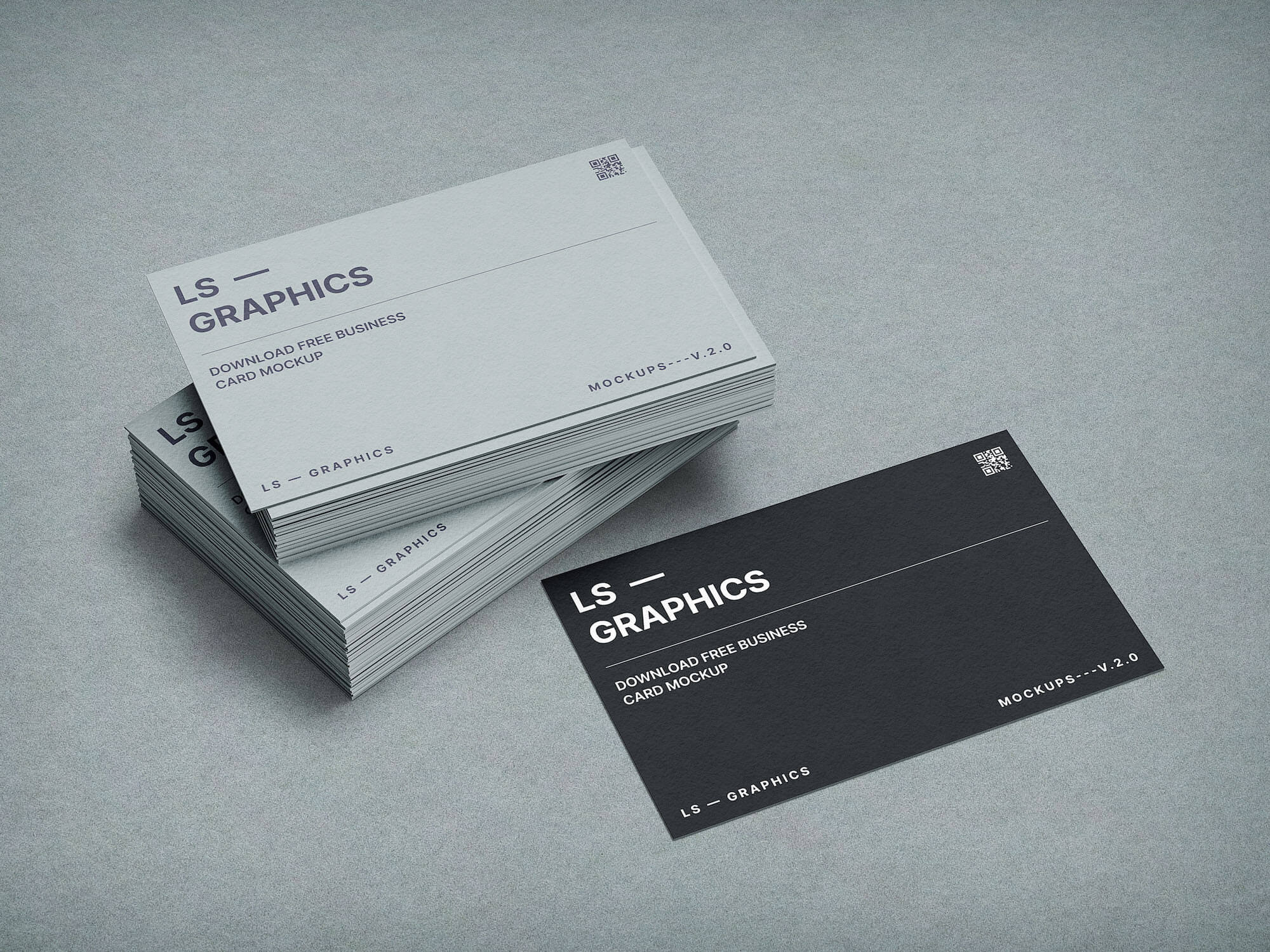 Stacked Business Cards Mockup Psd