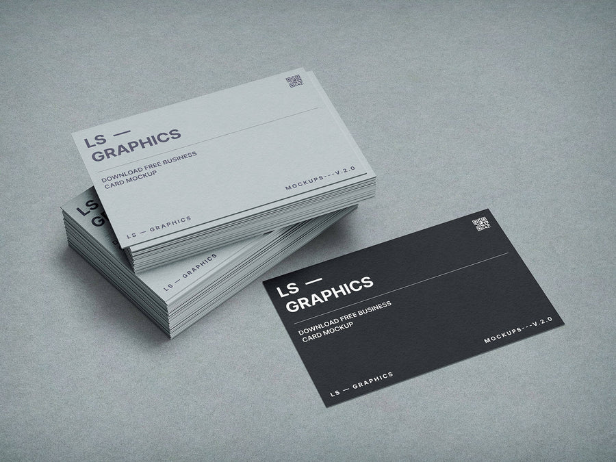Stacked Business Cards Mockup Psd