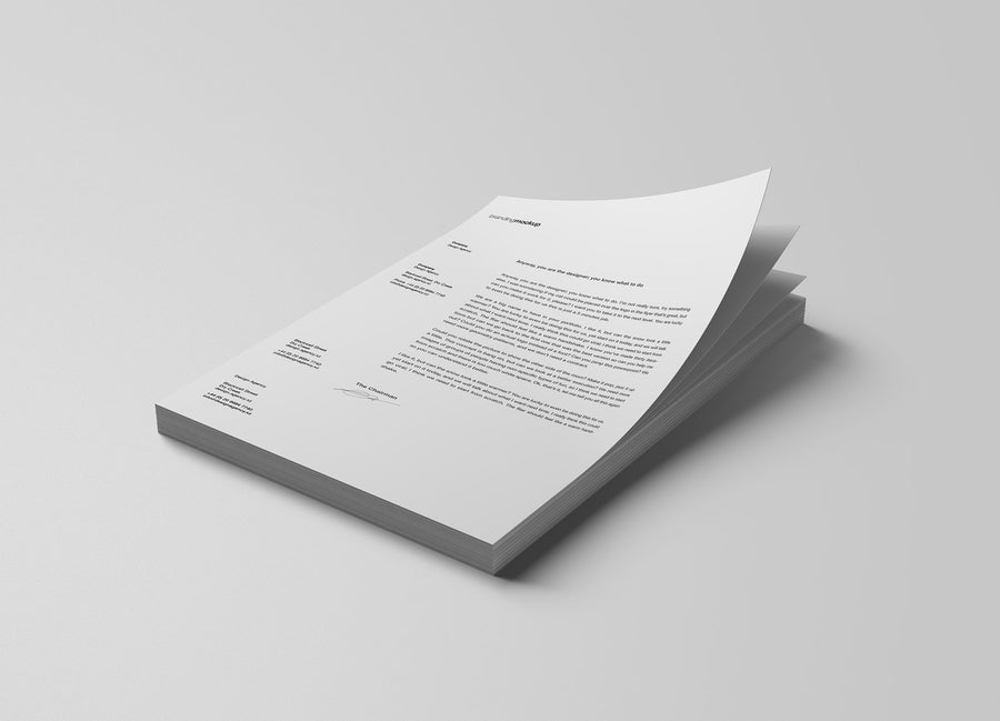 Stacked Letterheads Mockup