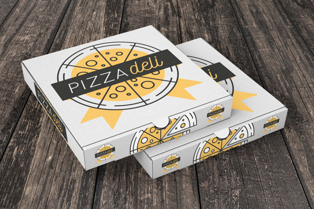 Stacked Pizza Box Mockup Psd