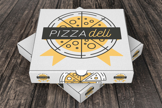 Stacked Pizza Box Mockup Psd