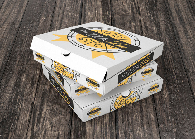 Stacked Pizza Box Mockup Psd