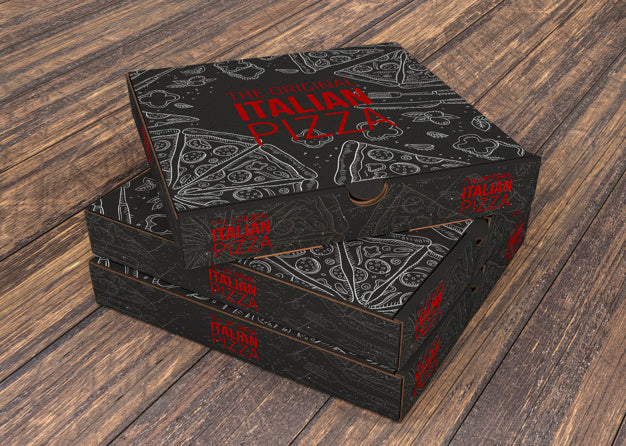 Stacked Pizza Boxes Mockup Psd