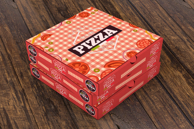 Stacked Pizza Boxes Mockup Psd