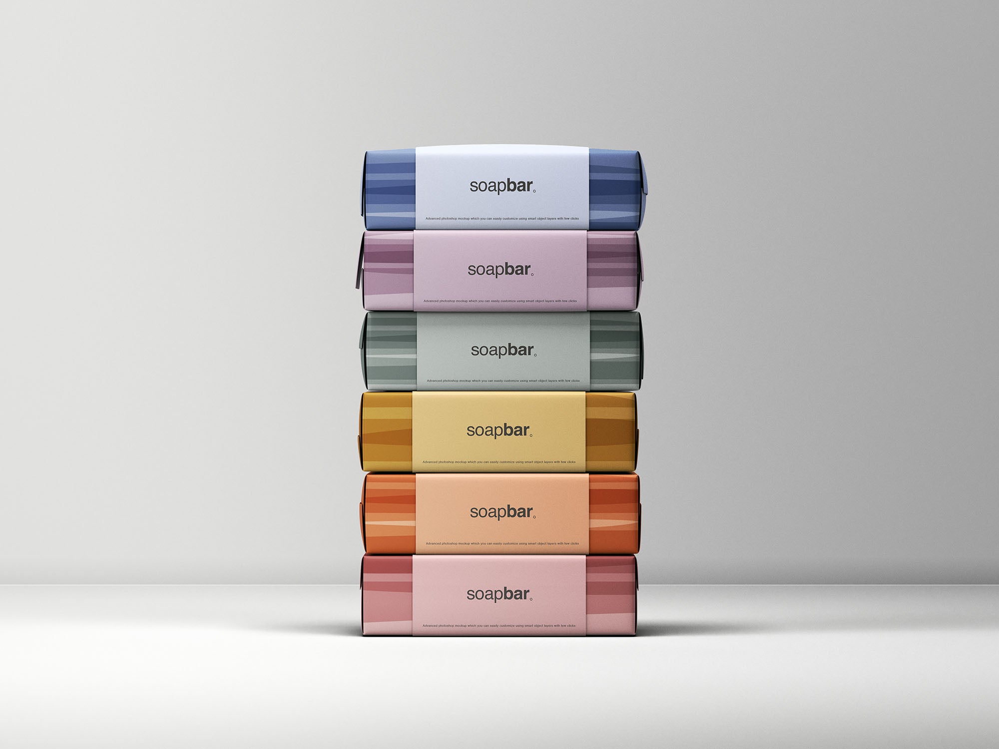 Stacked Soap Bars Packaging Mockup