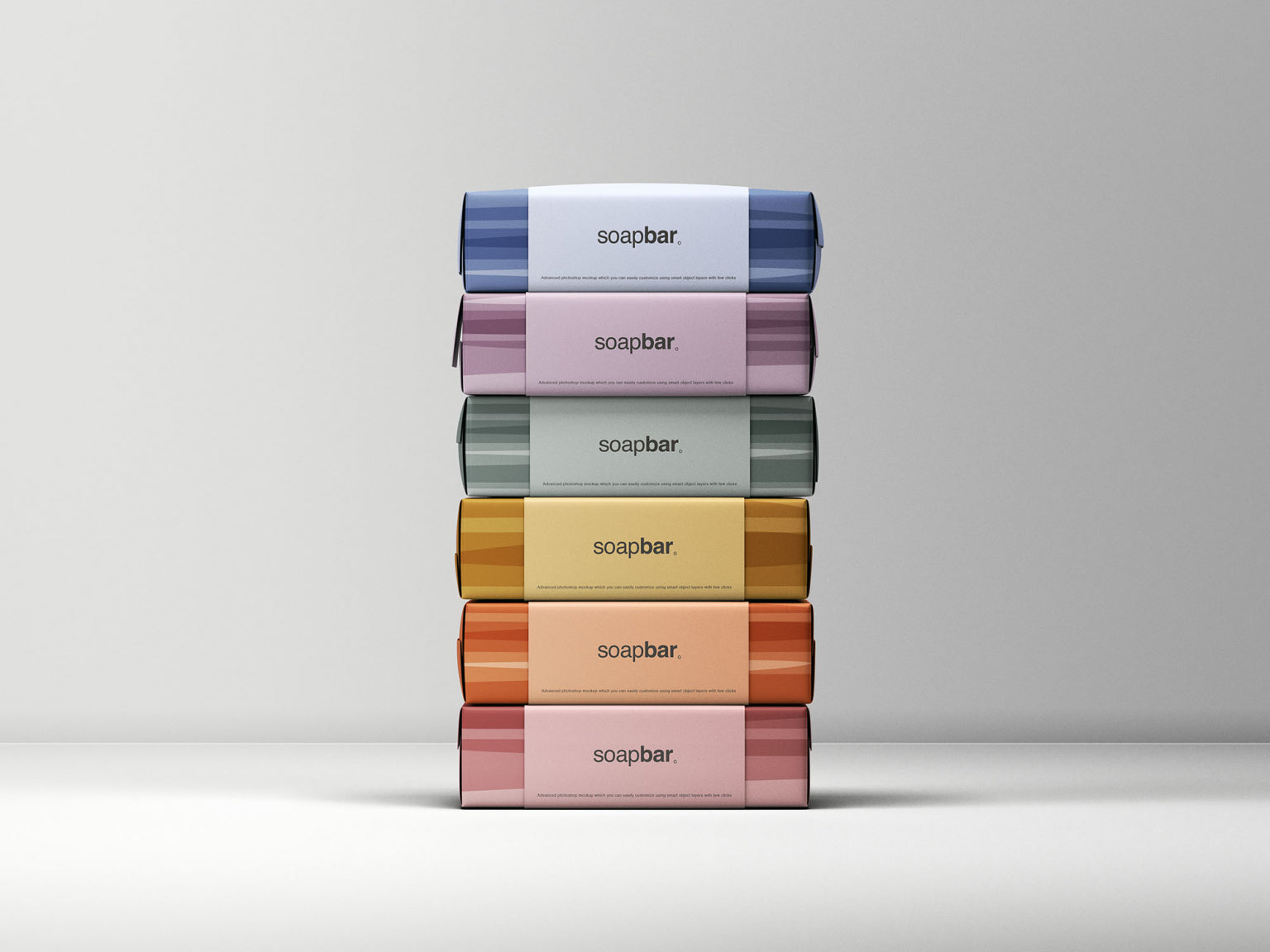 Stacked Soap Bars Packaging Mockup
