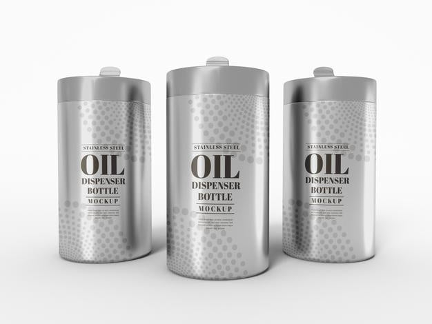 Stainless Steel Oil Dispenser Bottle Mockup Psd