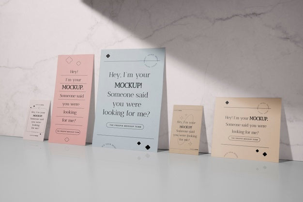Stand-Up Stationery Mock-Up Paper Psd