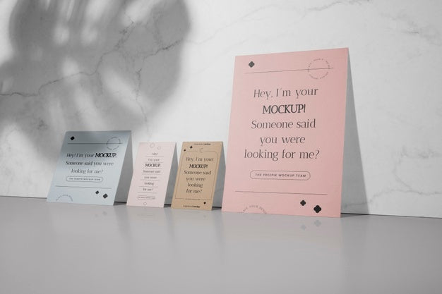Stand-Up Stationery Mock-Up Paper Psd