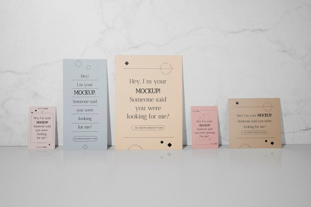 Stand-Up Stationery Mock-Up Paper Psd