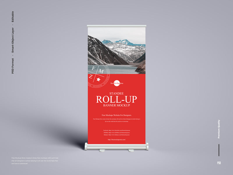 Standee Roll-Up Banner Mockup