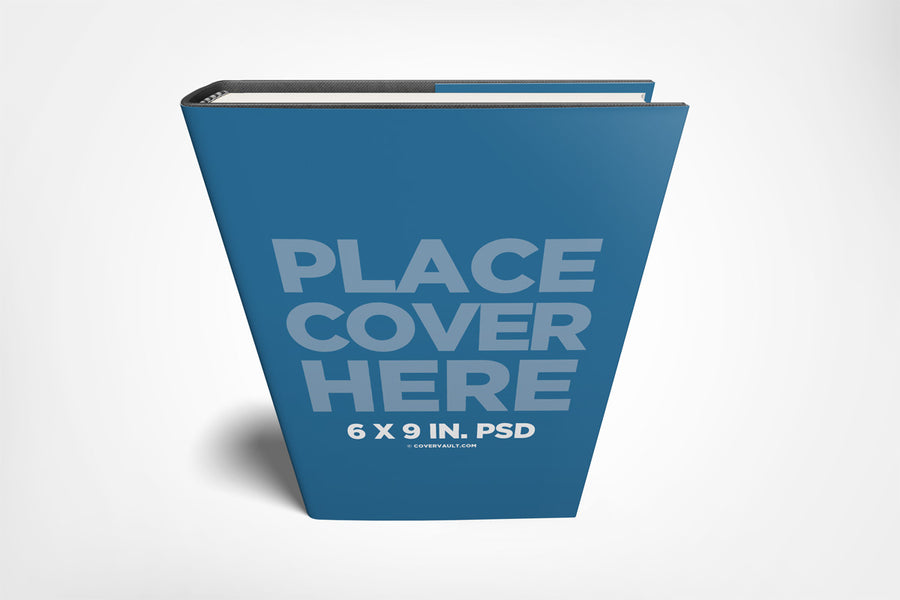 Standing 6 X 9 Hardcover Book Mockup With Dust Jacket