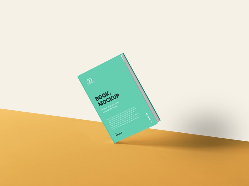 Two Vertical Hardcover Book Mockup (5,25x8 in)