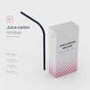Standing Juice Paper Carton Packaging With Straw Mockup Psd