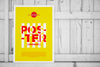 Standing Poster On Wood Mockup #1