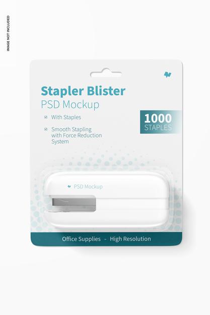 Stapler Blister Mockup, Front View Psd