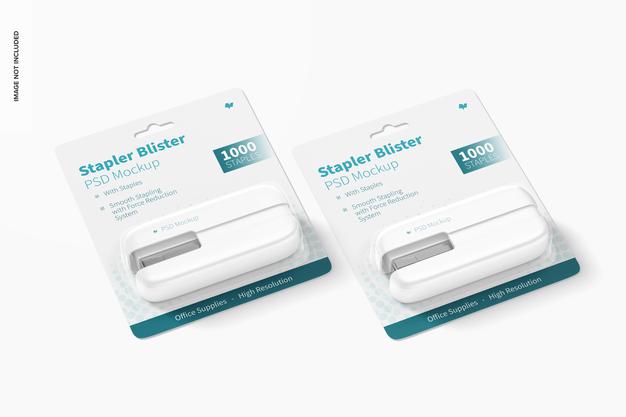 Stapler Blisters Mockup Psd